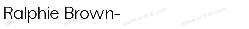 Ralphie Brown字体转换